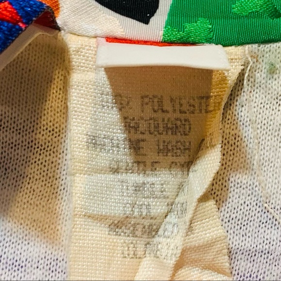 80’s Tail Vintage Tennis Zip Up Jacket with Vibrant Abstract Print - Picture 7 of 11